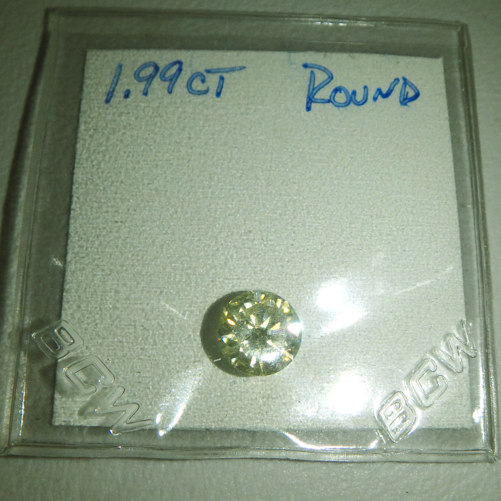 canary yellow moissanite 1.99 ct diamond loose C&C